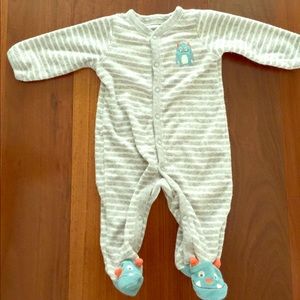 Carters monster footed pajamas